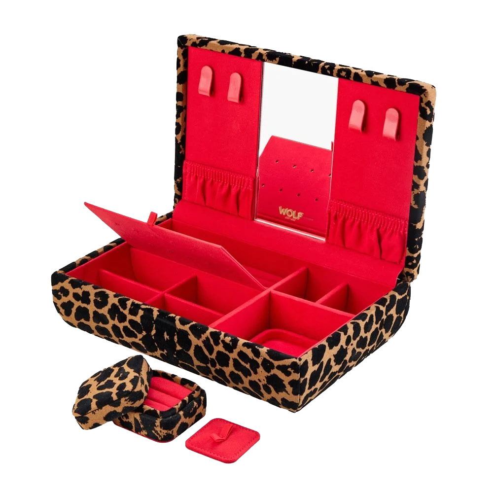 WOLF Savanna Leopard Print Medium Jewelry Box