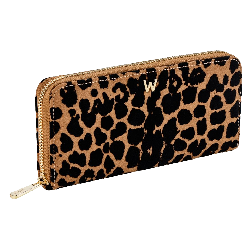 WOLF Savanna Leopard Print Zip Wallet