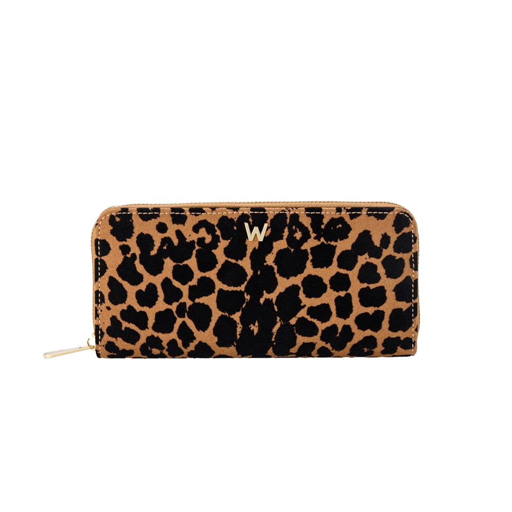 WOLF Savanna Leopard Print Zip Wallet