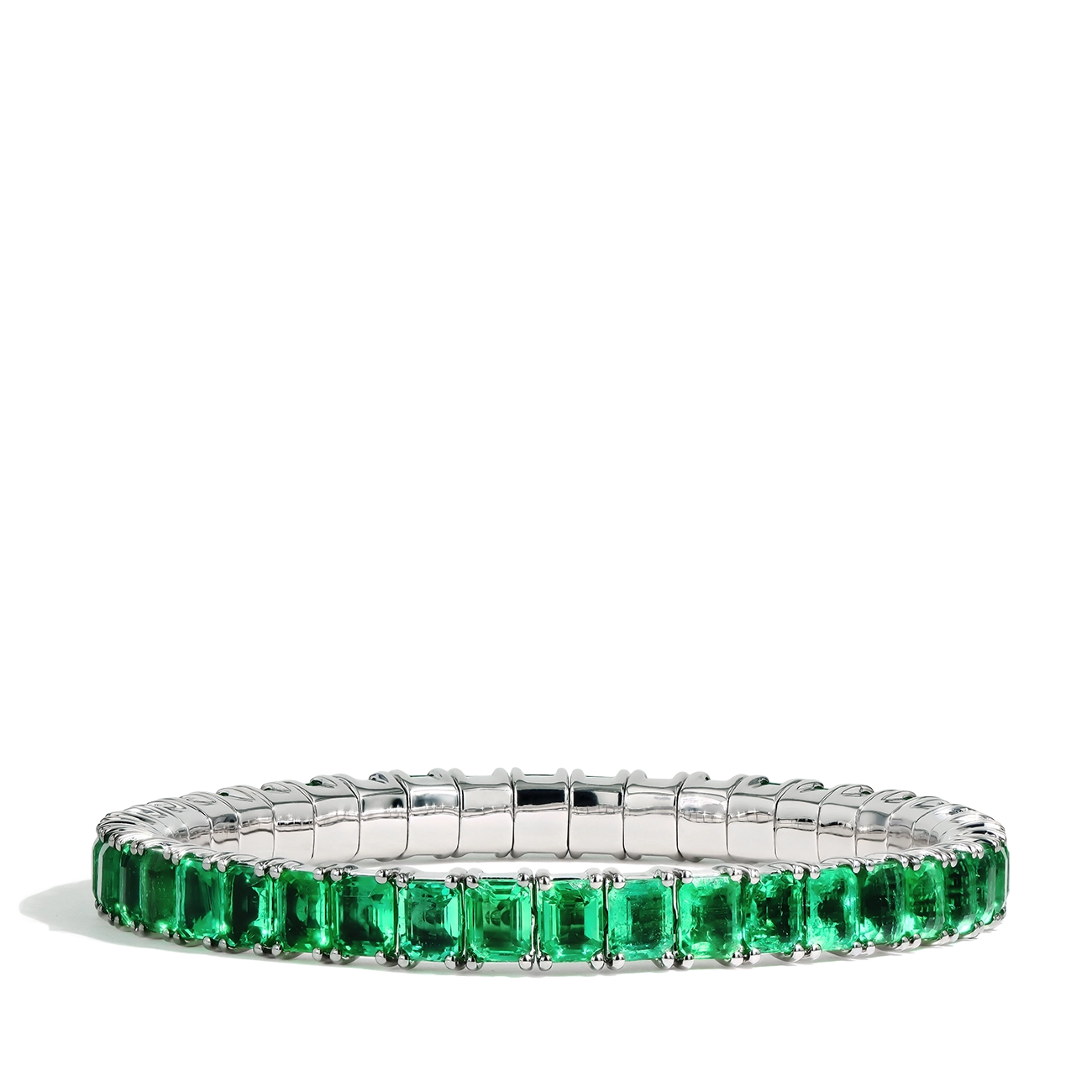 17 Carat Emerald Stretch Bracelet