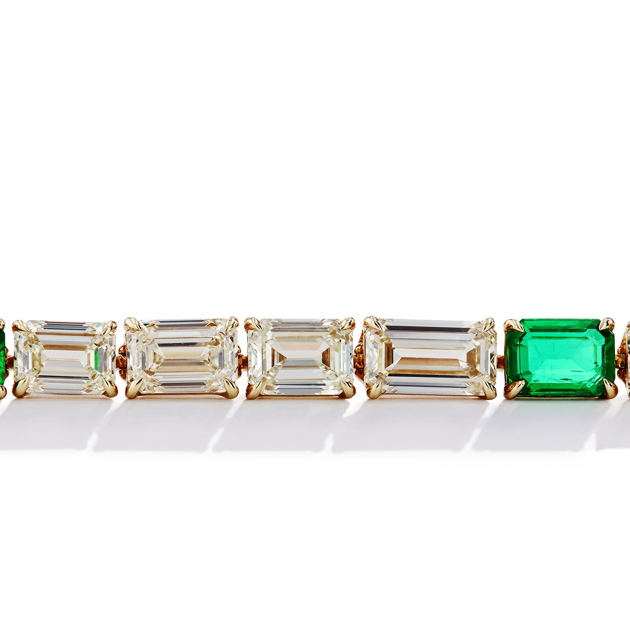 Zambian Emerald and 20 Carat Diamond Bracelet
