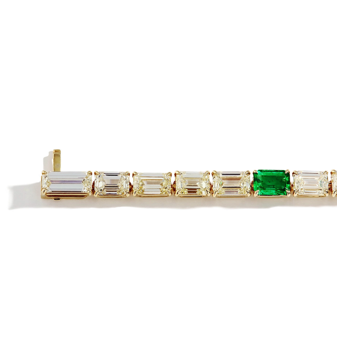 Zambian Emerald and 20 Carat Diamond Bracelet