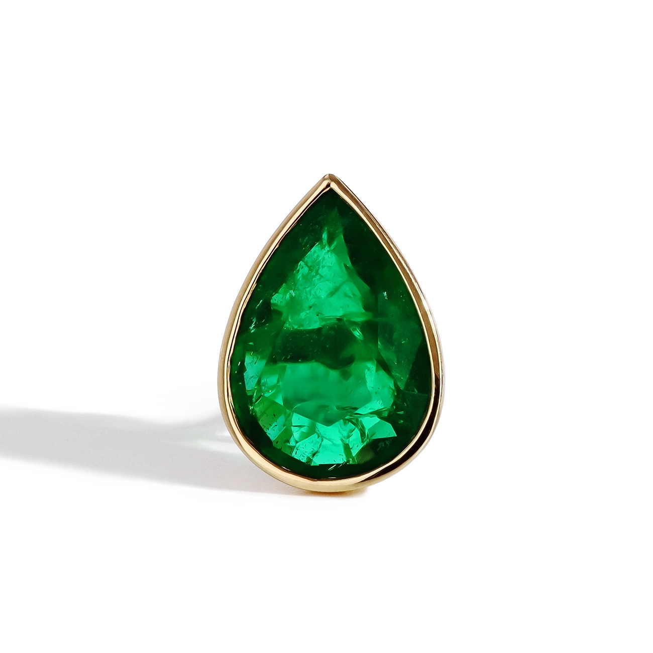 Zambian Emerald Tear Drop Stud Earrings