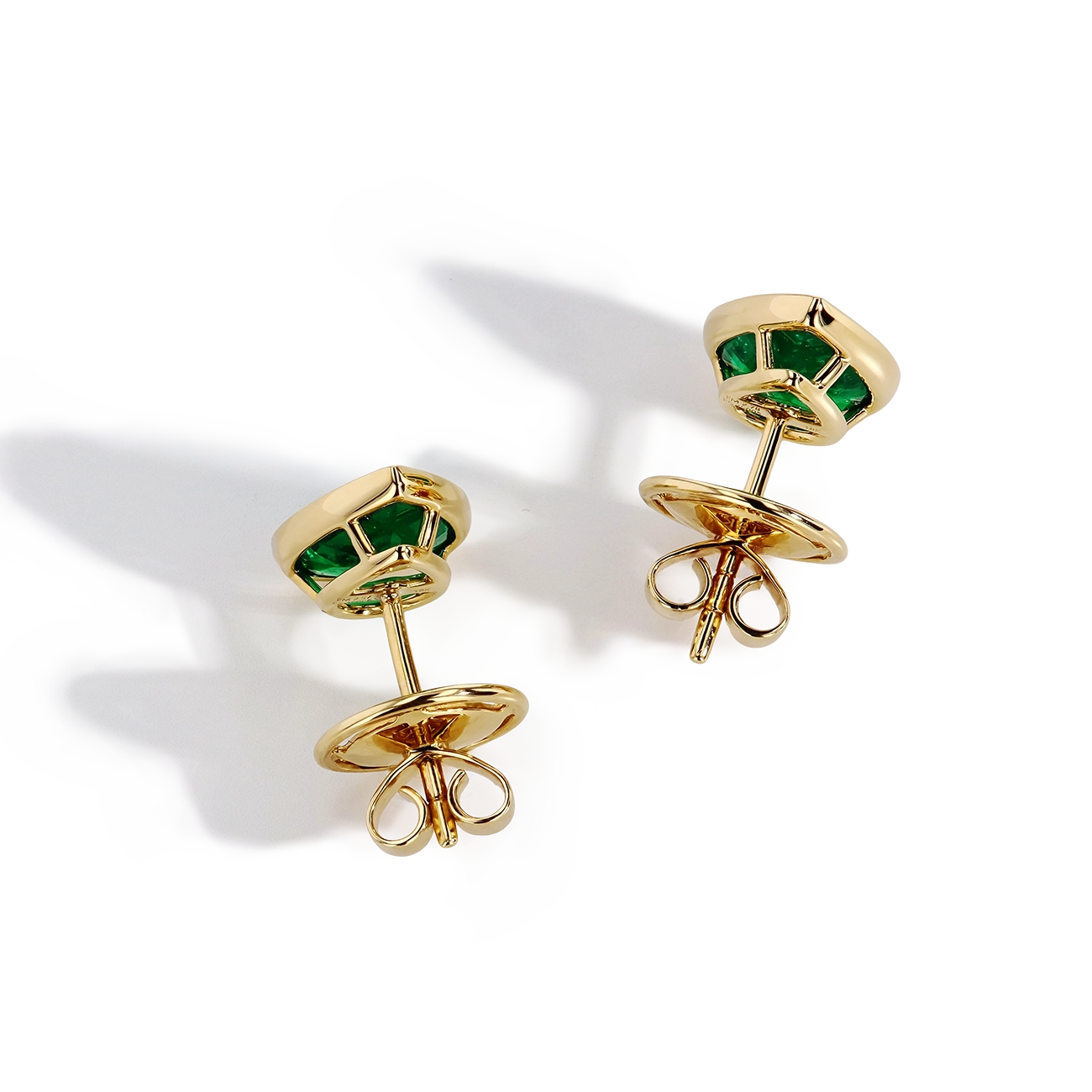 Zambian Emerald Tear Drop Stud Earrings