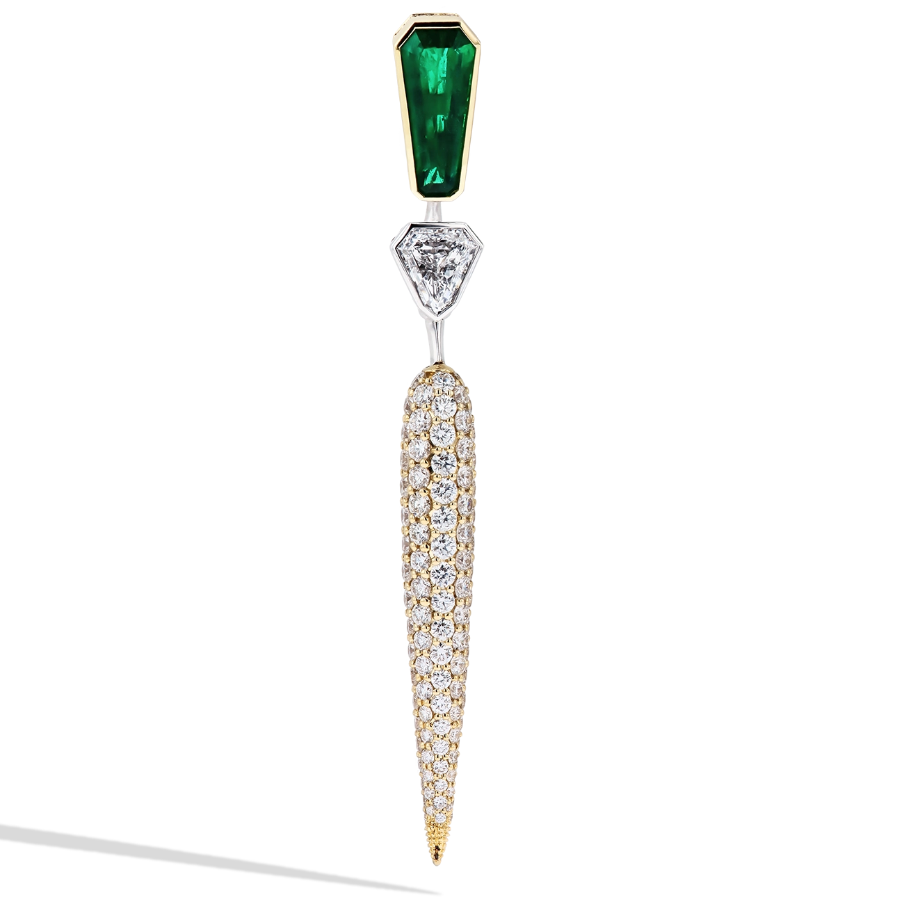 Zambian Emerald and Diamond Earrings