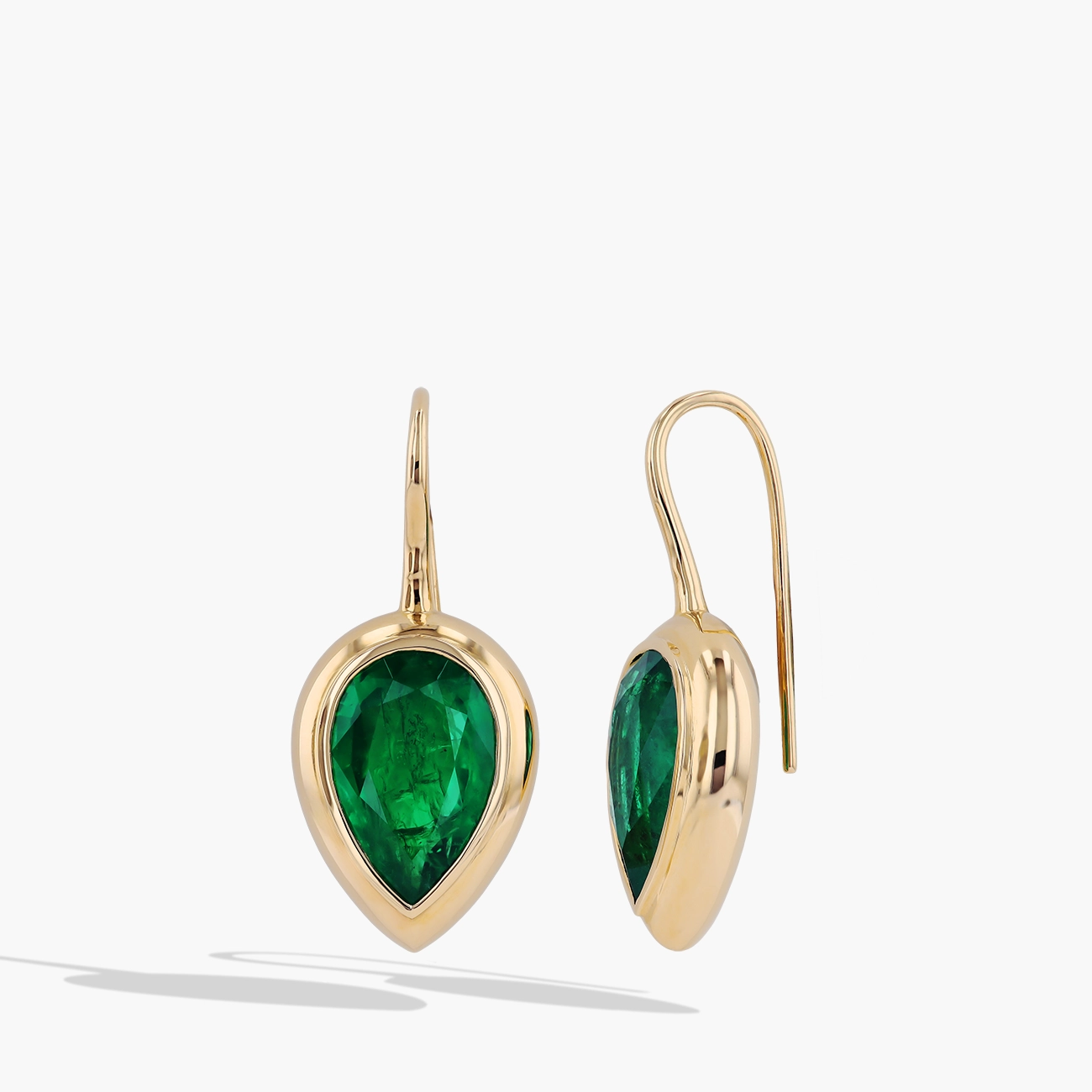 8 Carat Tear Drop Zambian Emerald Drop Earrings