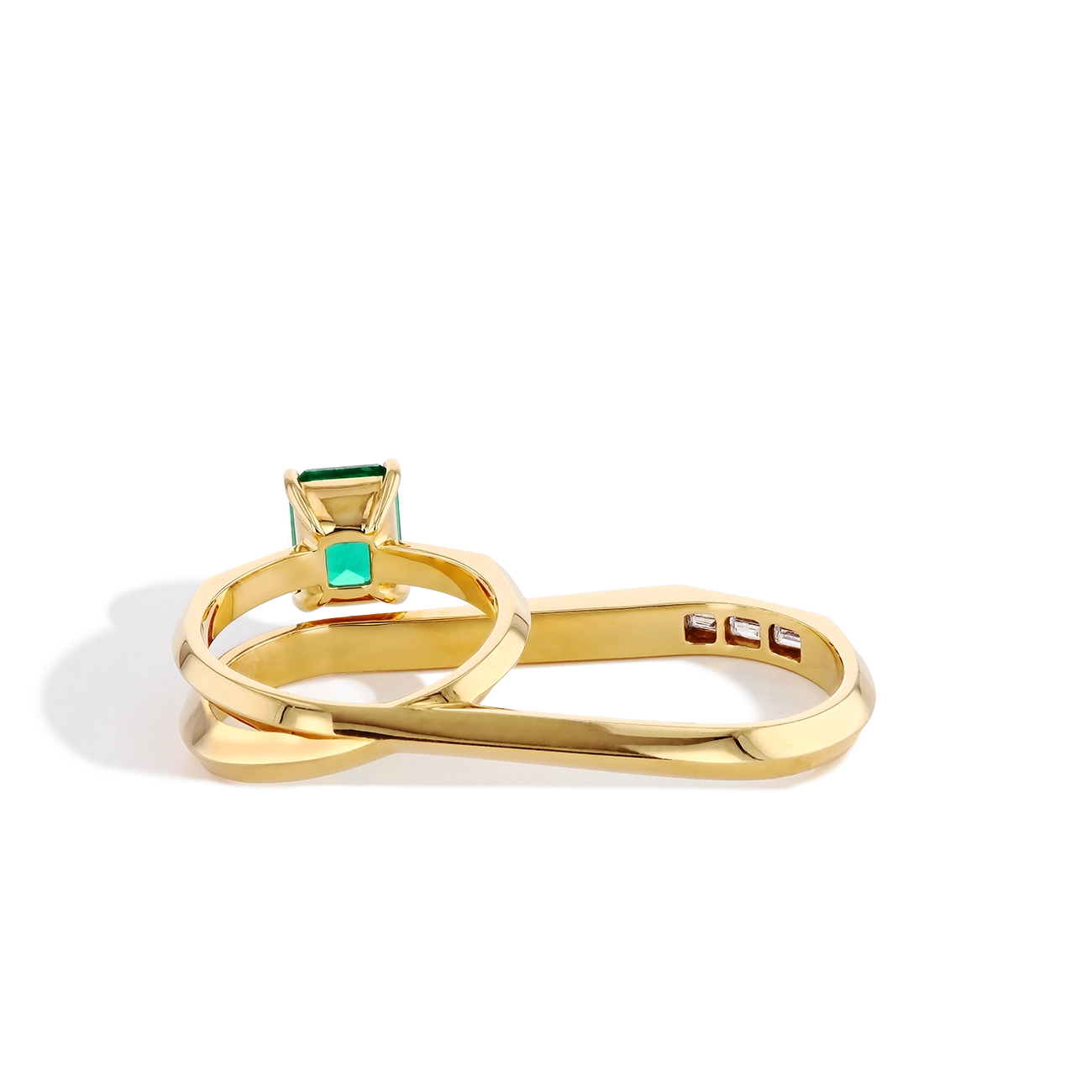 Emerald Double Ring