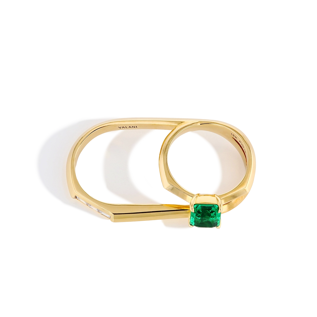 Emerald Double Ring
