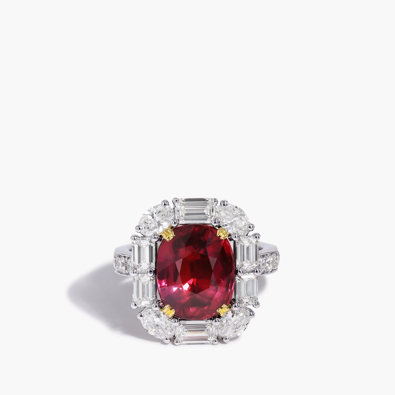 7 Carat Mozambique Ruby and Diamond Ring