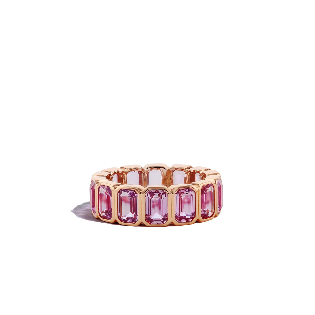 9 Carat Pink Sapphire Eternity Ring
