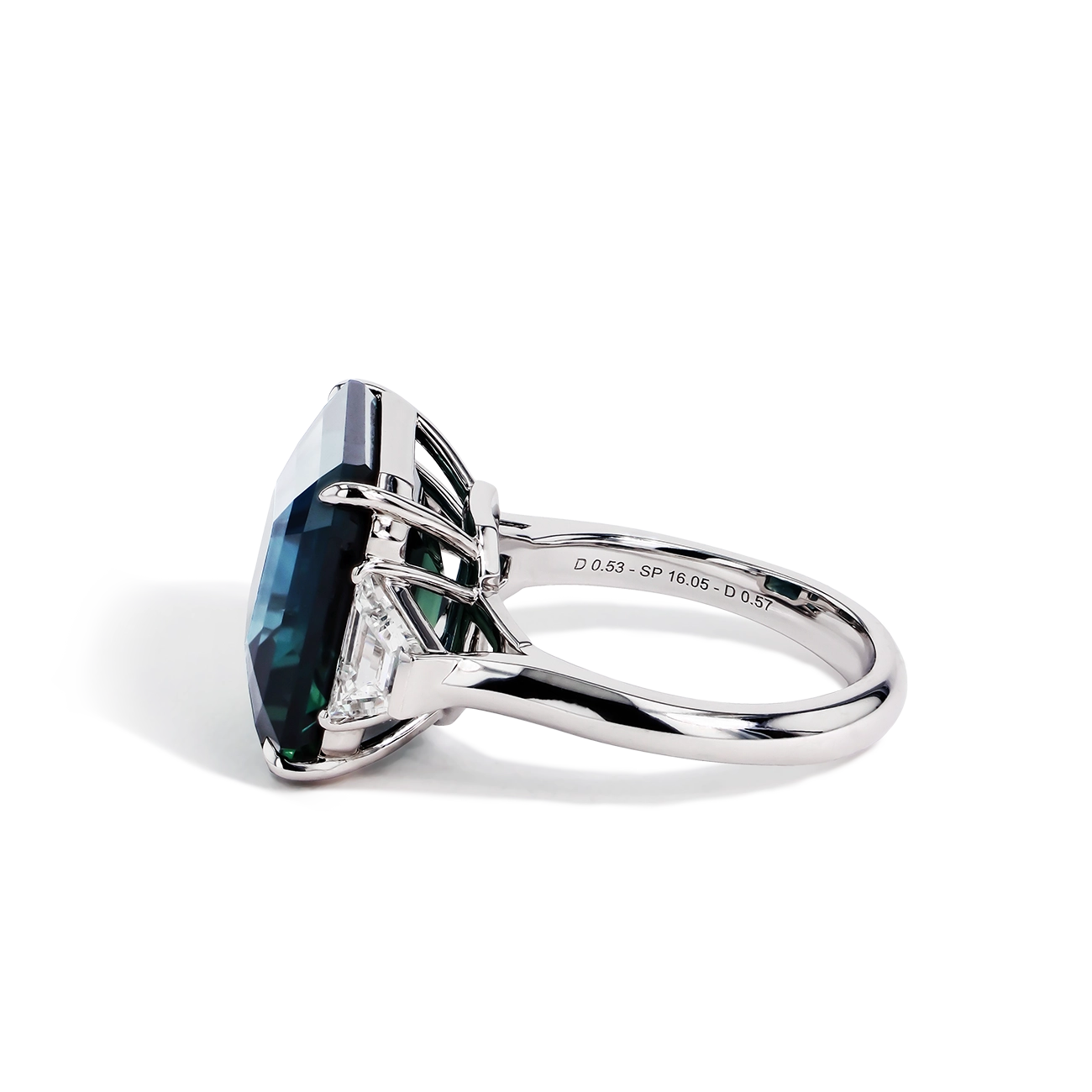 Greenish-Blue Natural Sapphire Ring