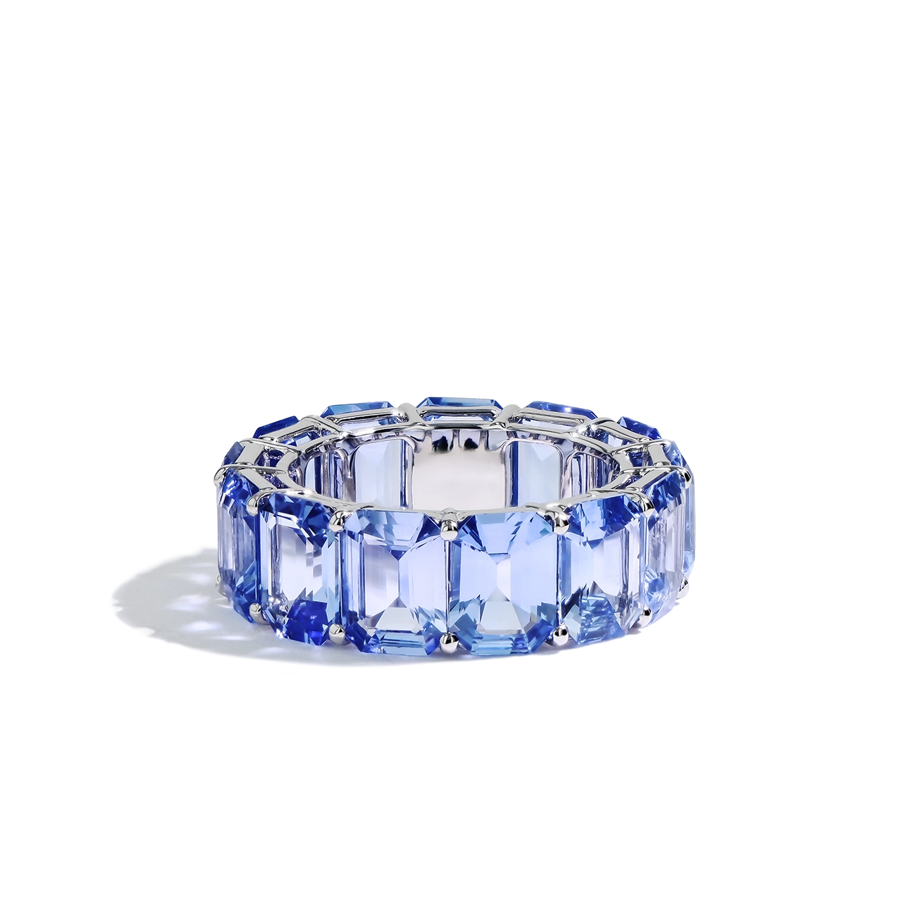 17 Carat Madagascar Blue Sapphire Eternity Band