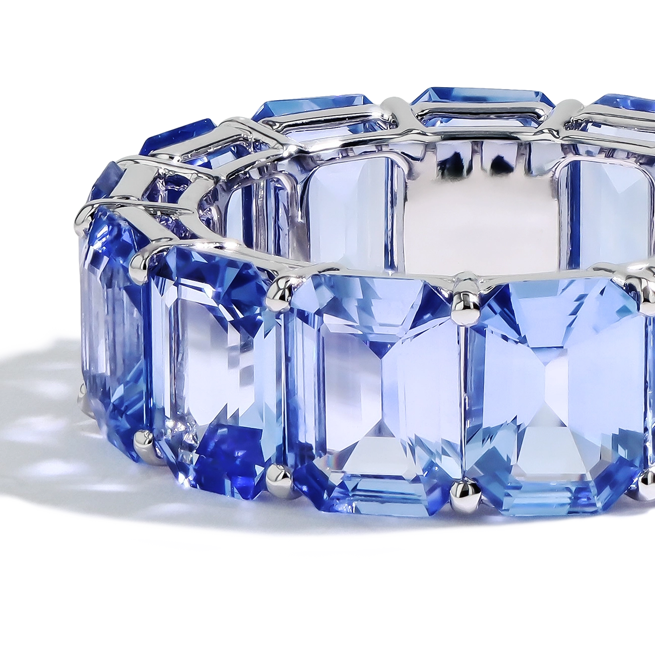 17 Carat Madagascar Blue Sapphire Eternity Band