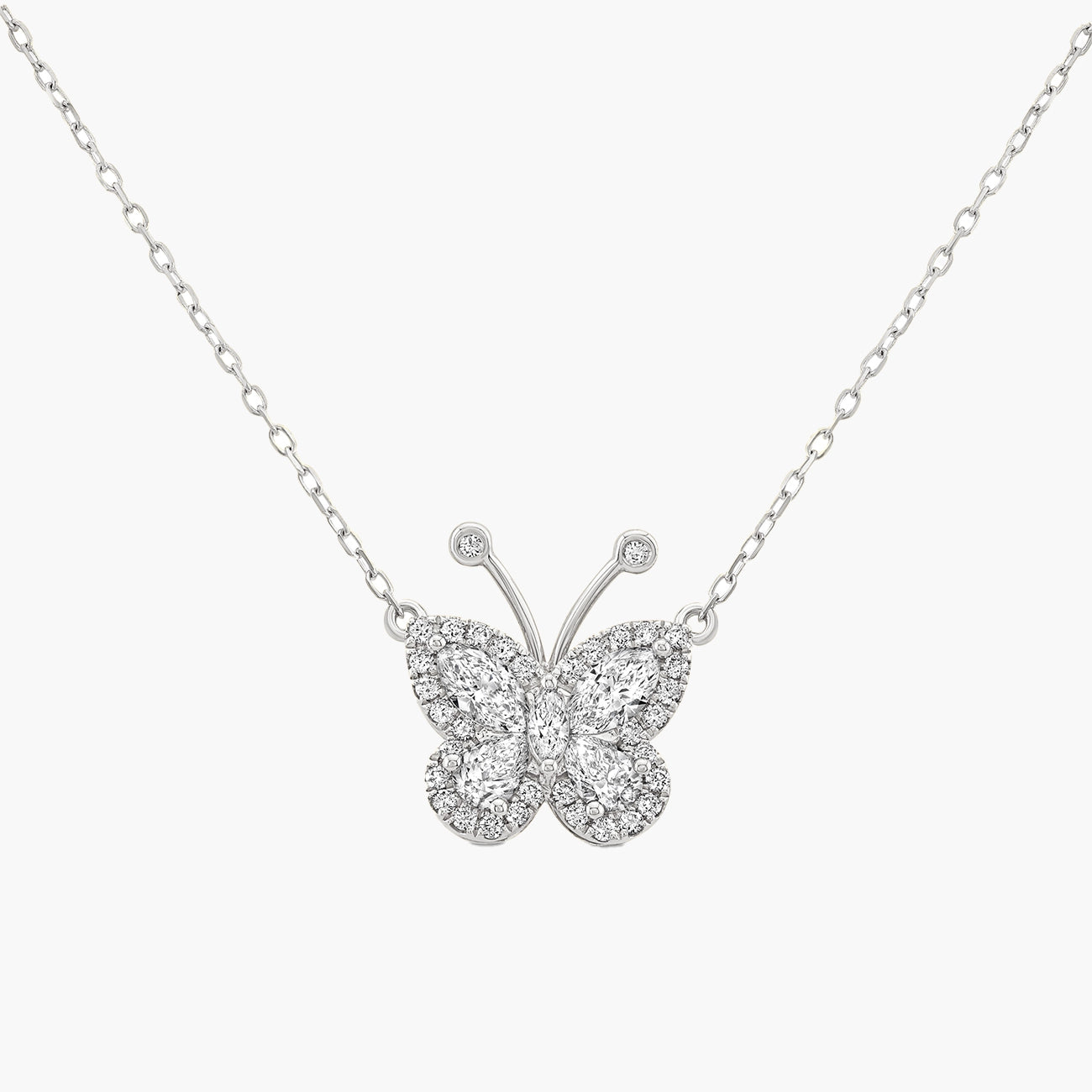 Private Label Diamond Butterfly Necklace