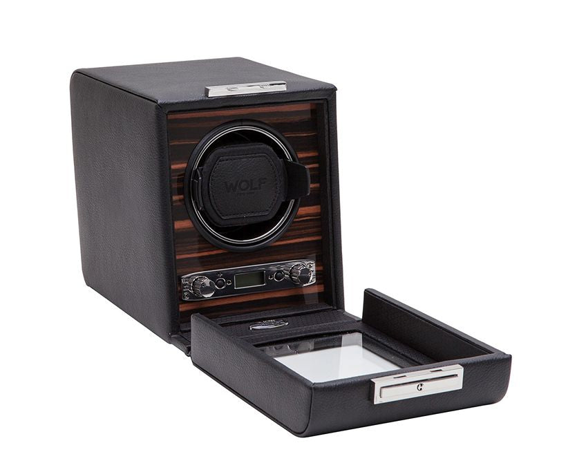 Wolf Roadster Black Single Watch Winder