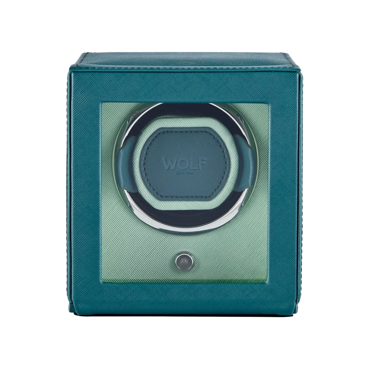 WOLF Cub Single Watch Winder with Cover in Teal and Mint