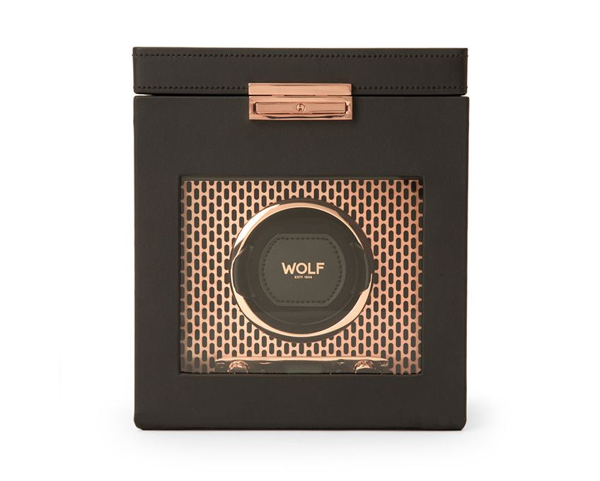 Wolf Single Watch Winder Storage in Copper