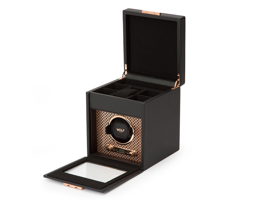 Wolf Single Watch Winder Storage in Copper