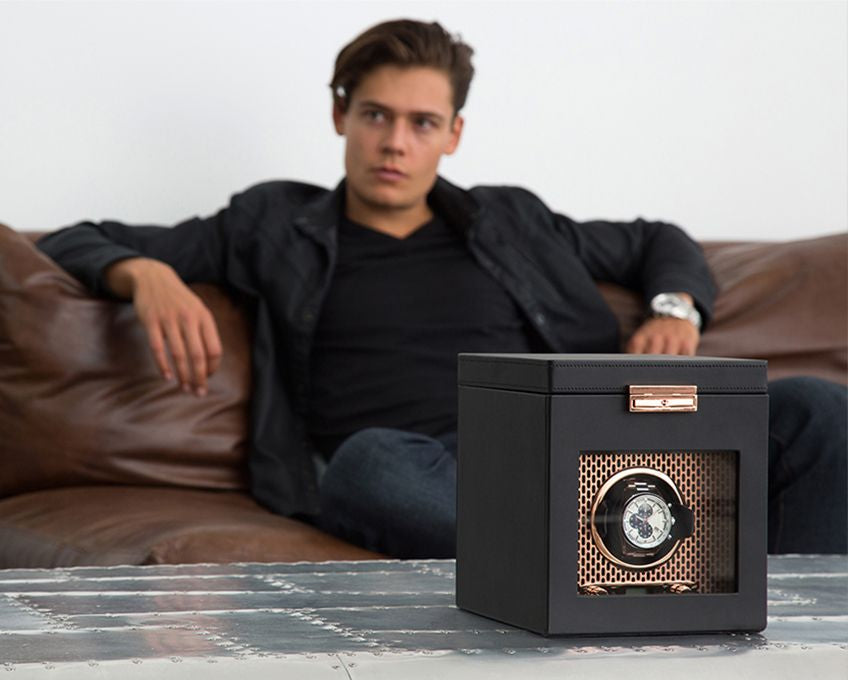 Wolf Single Watch Winder Storage in Copper
