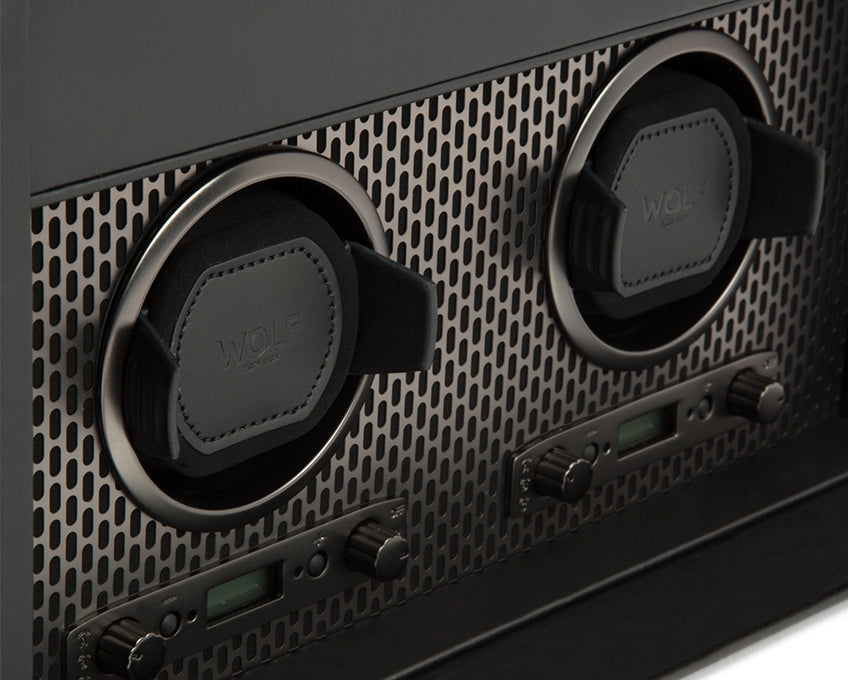 Wolf Axis Double Watch Winder Storage in Powder Coat