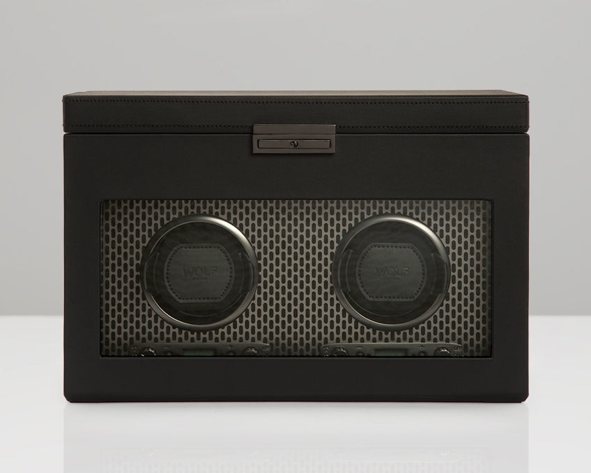 Wolf Axis Double Watch Winder Storage in Powder Coat
