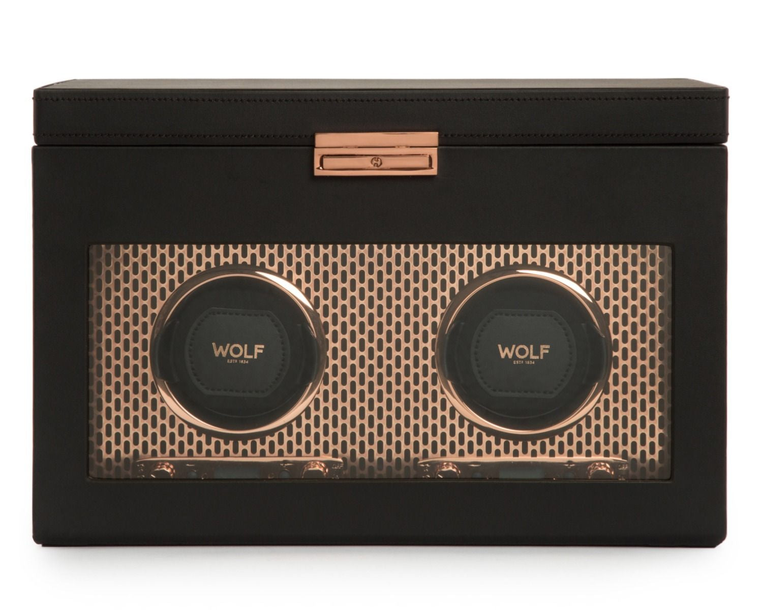 Wolf Axis Double Watch Winder Storage in Copper
