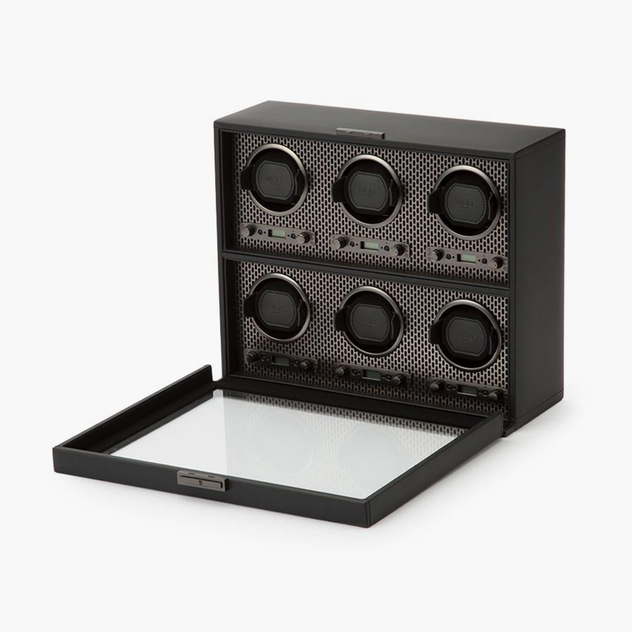 WOLF Axis Powder Coat 6pc Watch Winder