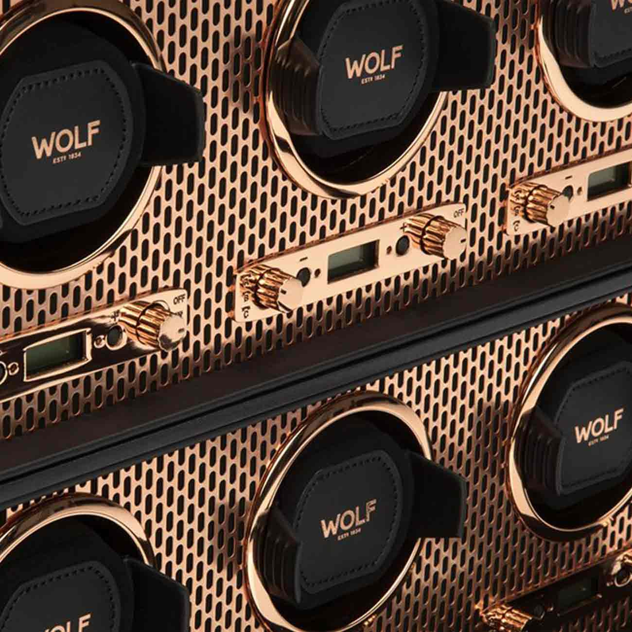 WOLF Axis Copper 6pc Watch Winder