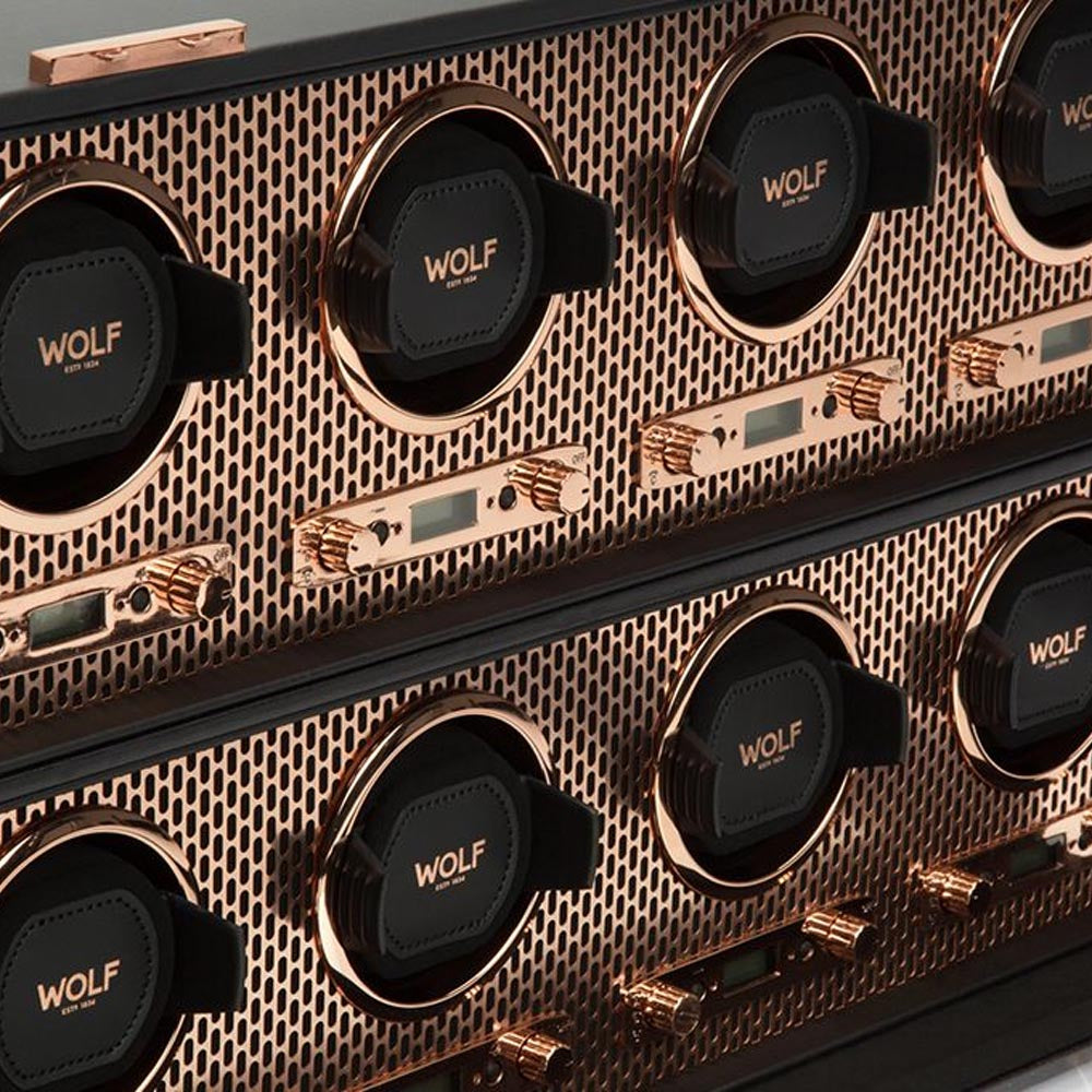 WOLF Axis Copper 8pc Watch Winder
