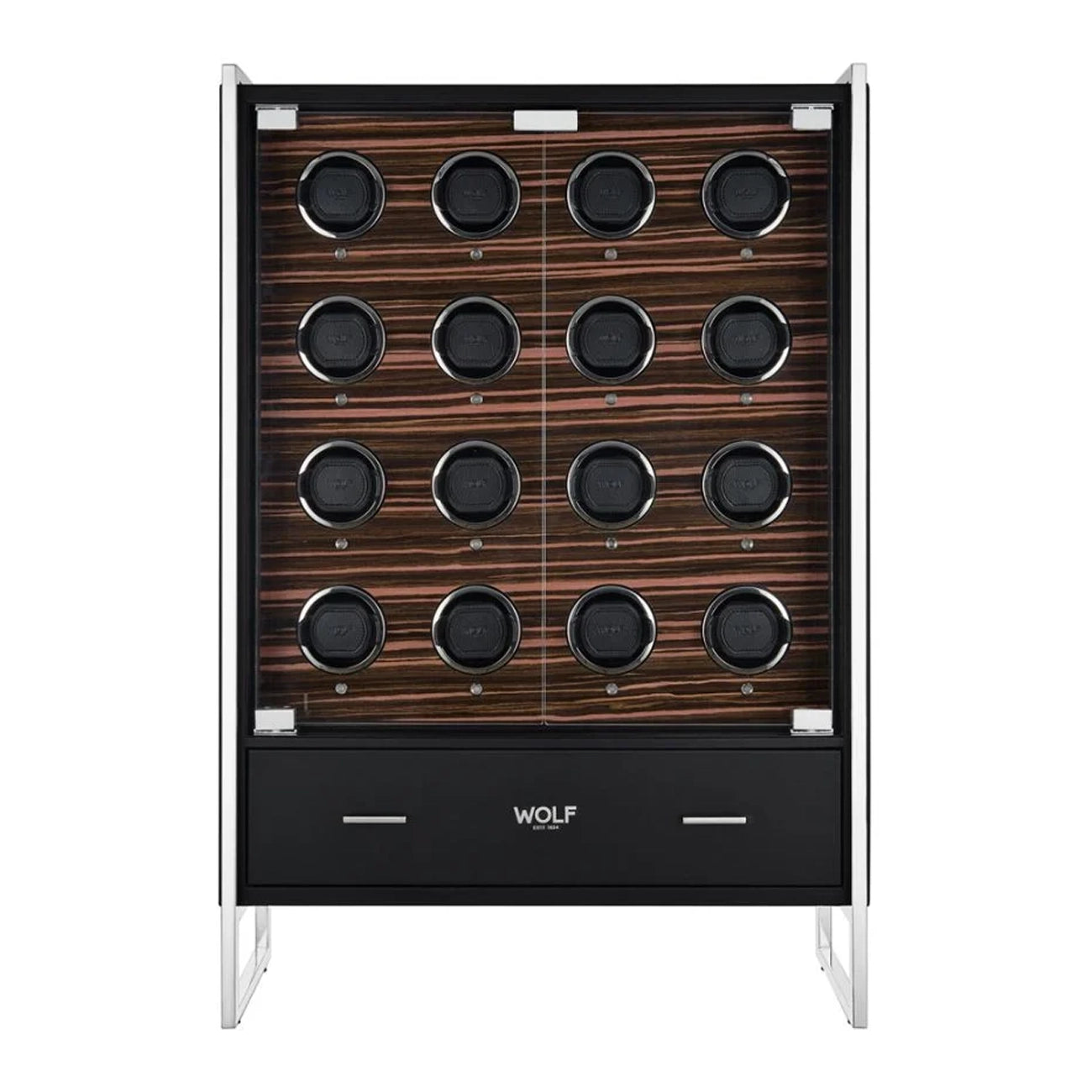 WOLF Roadster 16 Piece Watch Winder Cabinet