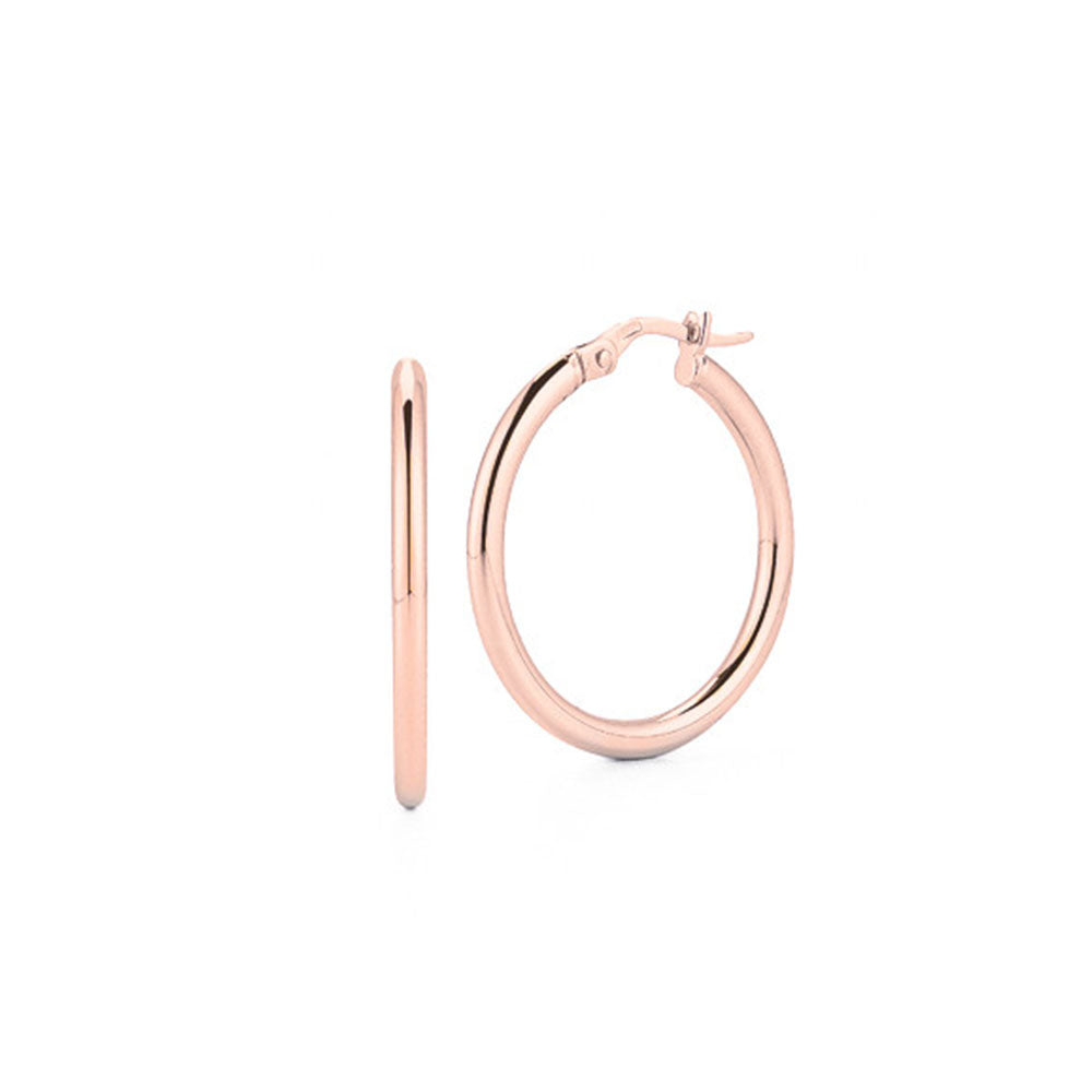Roberto Coin Rose Gold Hoop Earrings – 25mm