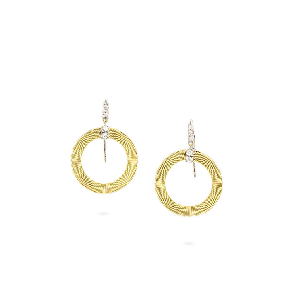 Marco Bicego Masai Yellow Gold Circle Drop Earrings