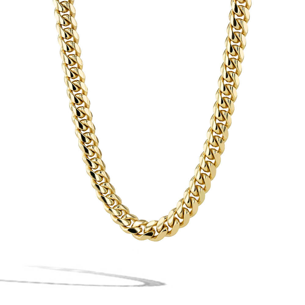 Solid Gold Cuban Link Chain Necklace - 4mm