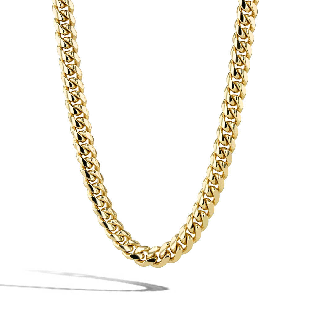 Solid Gold Cuban Link Chain Necklace - 2.6mm