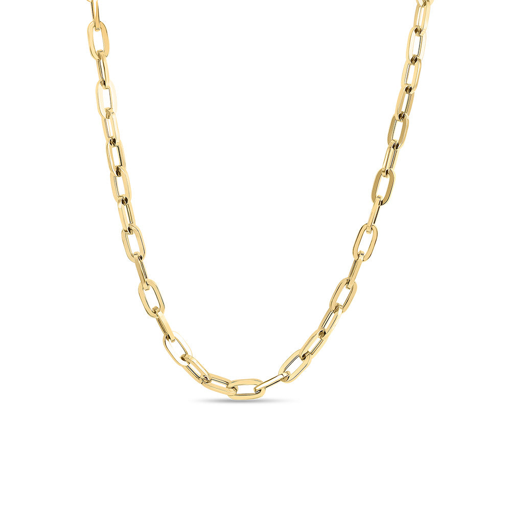 Roberto Coin Designer Gold Paper Clip Necklace