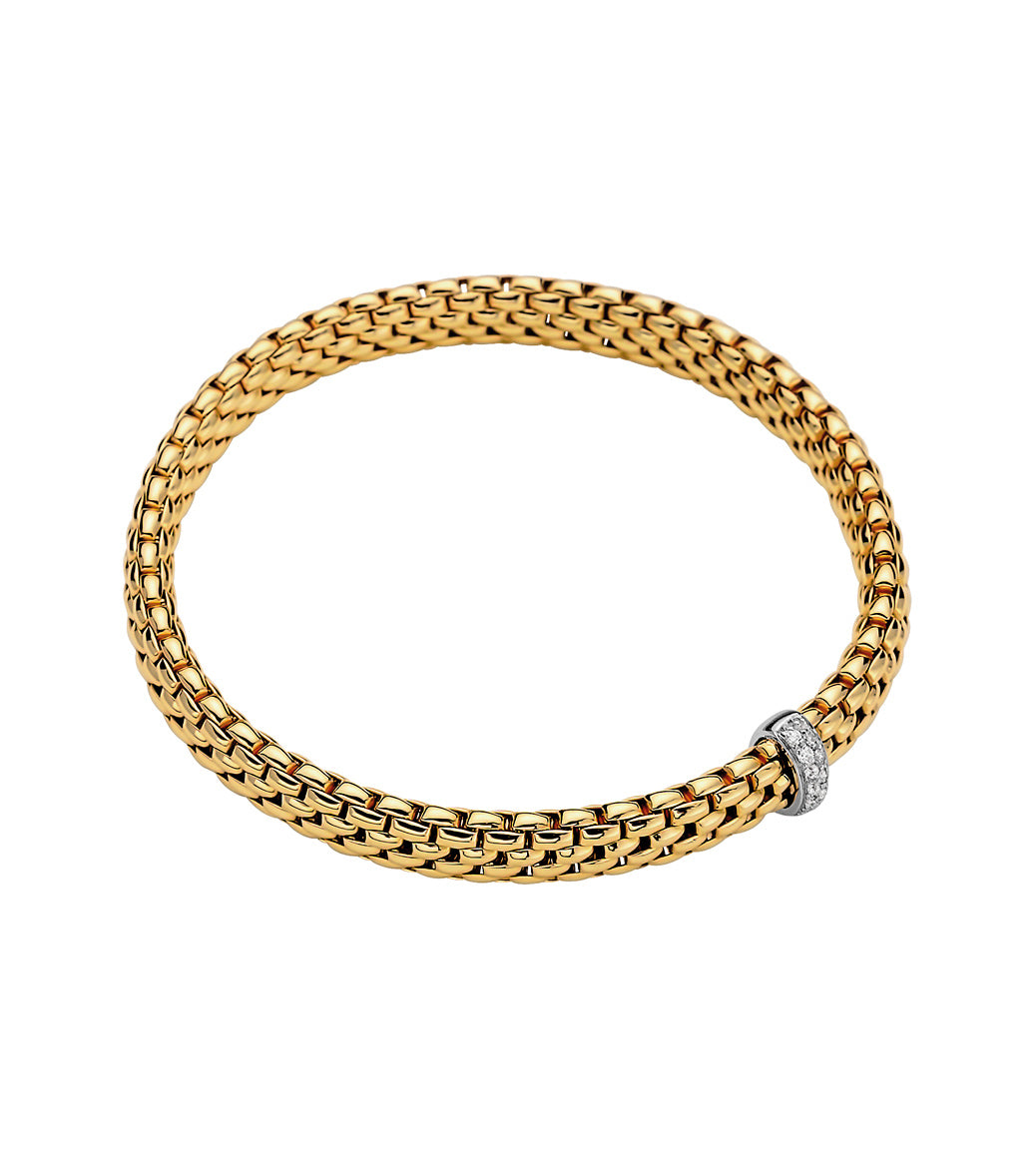 Fope Vendome Yellow Gold Diamond Bracelet