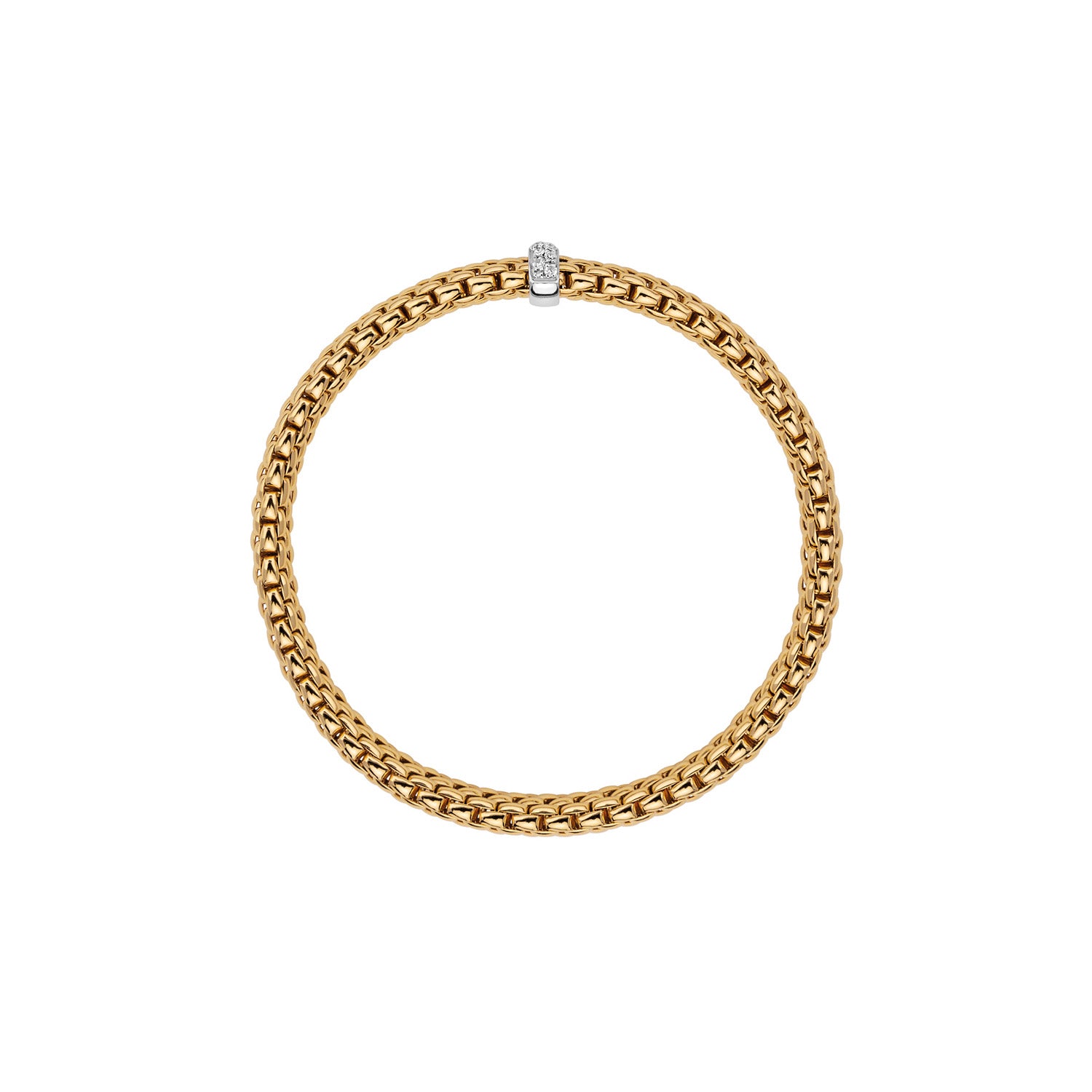 Fope Vendome Yellow Gold Diamond Bracelet