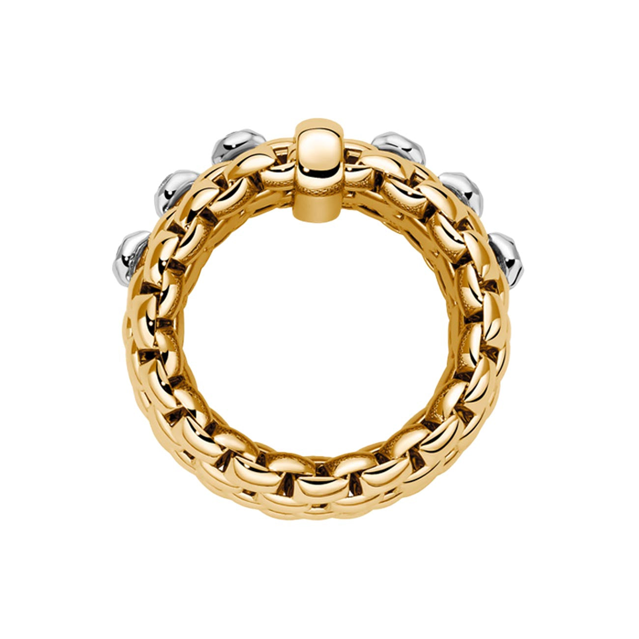 Fope Panorama Flex'it Yellow Gold Diamond Ring