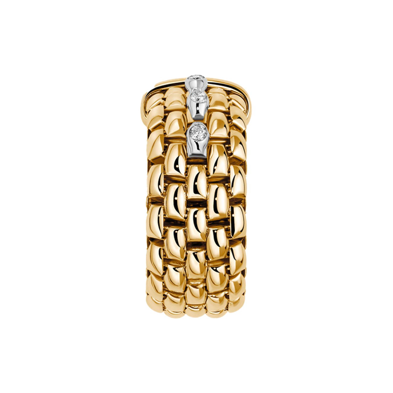 Fope Panorama Flex'it Yellow Gold Diamond Ring
