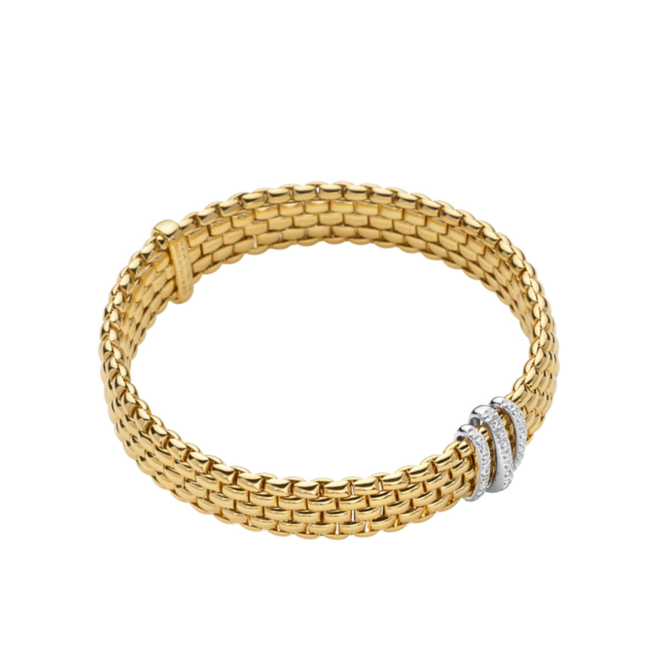 Fope Panorama Flex'it Diamond Rondel Wide Bracelet