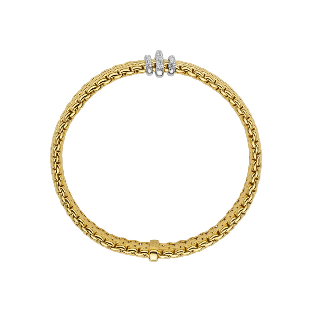 Fope Panorama Flex'it Diamond Rondel Wide Bracelet