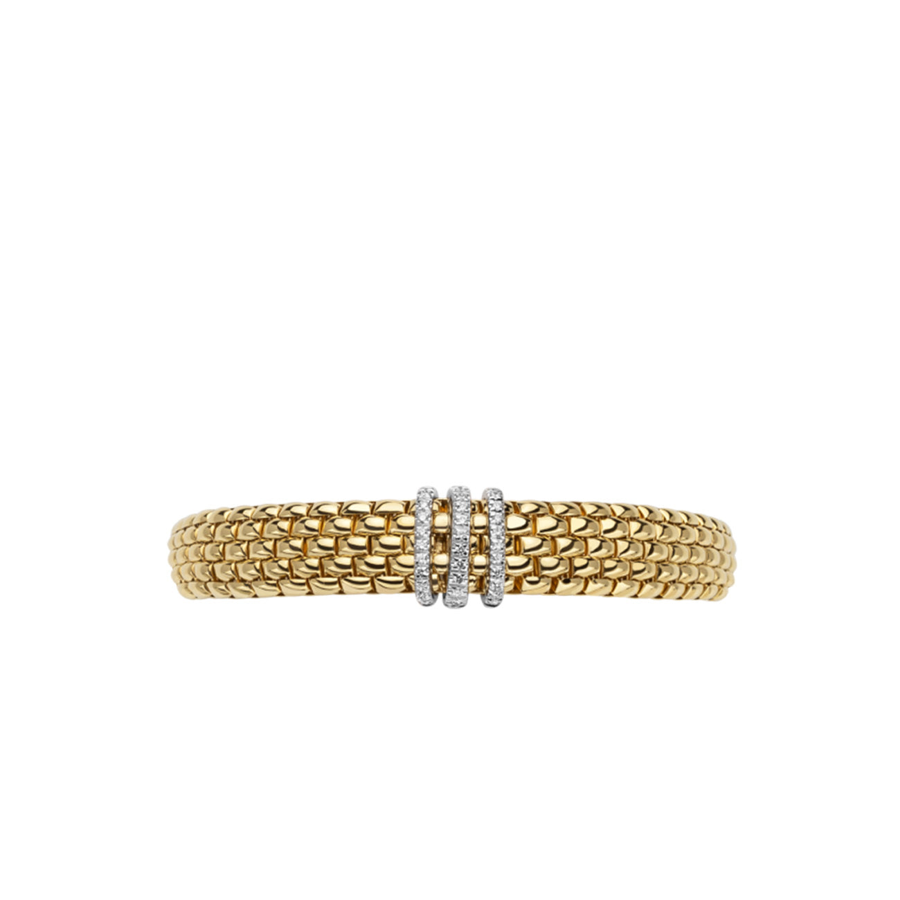 Fope Panorama Flex'it Diamond Rondel Wide Bracelet