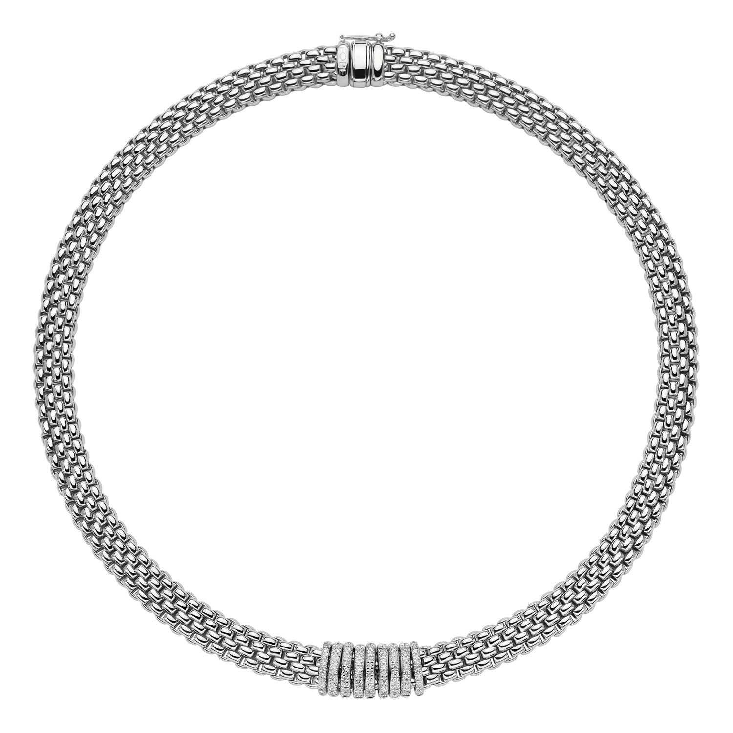 Fope Panorama Gold Diamond Rondel Necklace