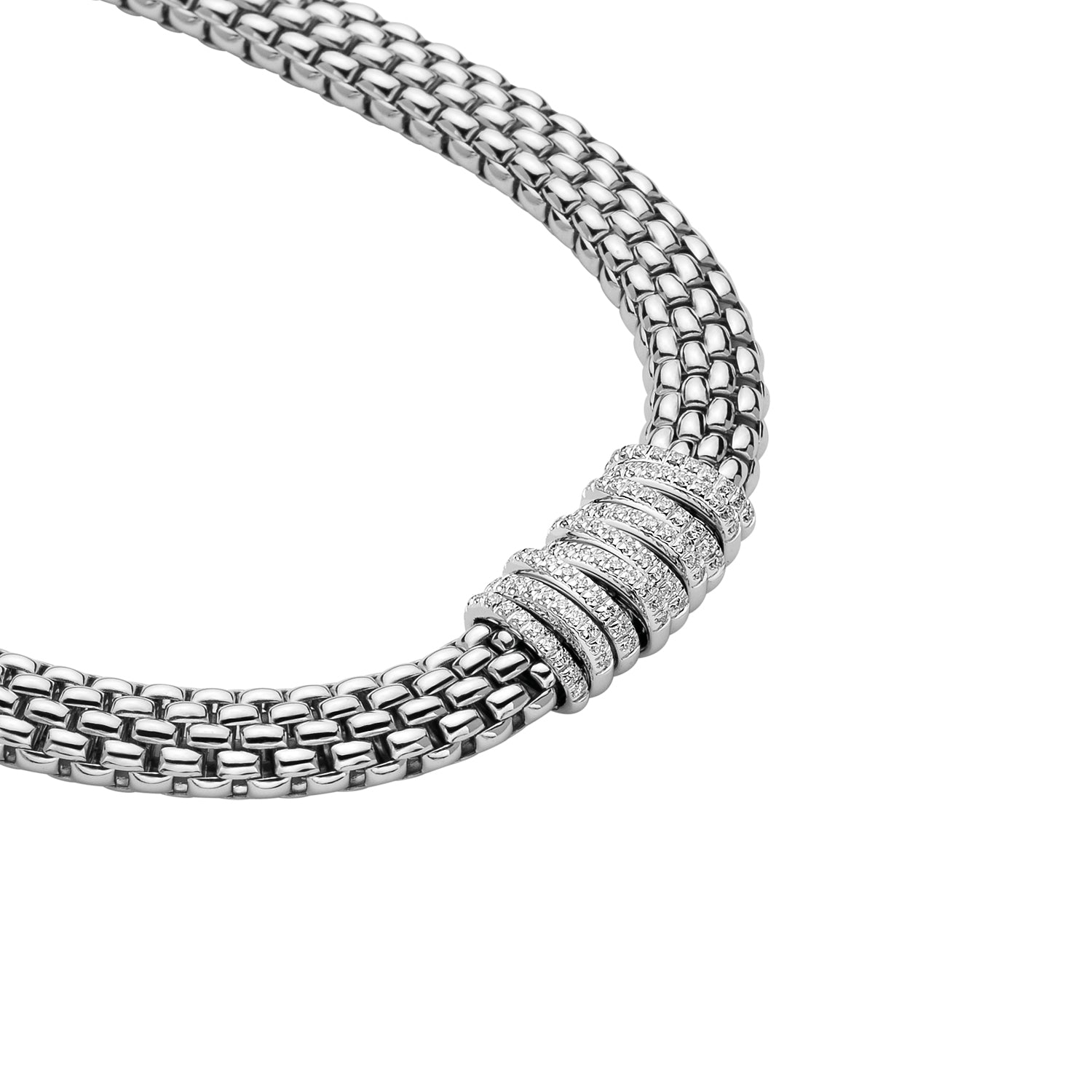 Fope Panorama Gold Diamond Rondel Necklace