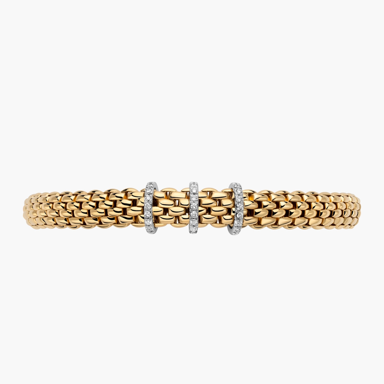 Fope Vendôme Gold Flex'It Diamond Pavé Bracelet