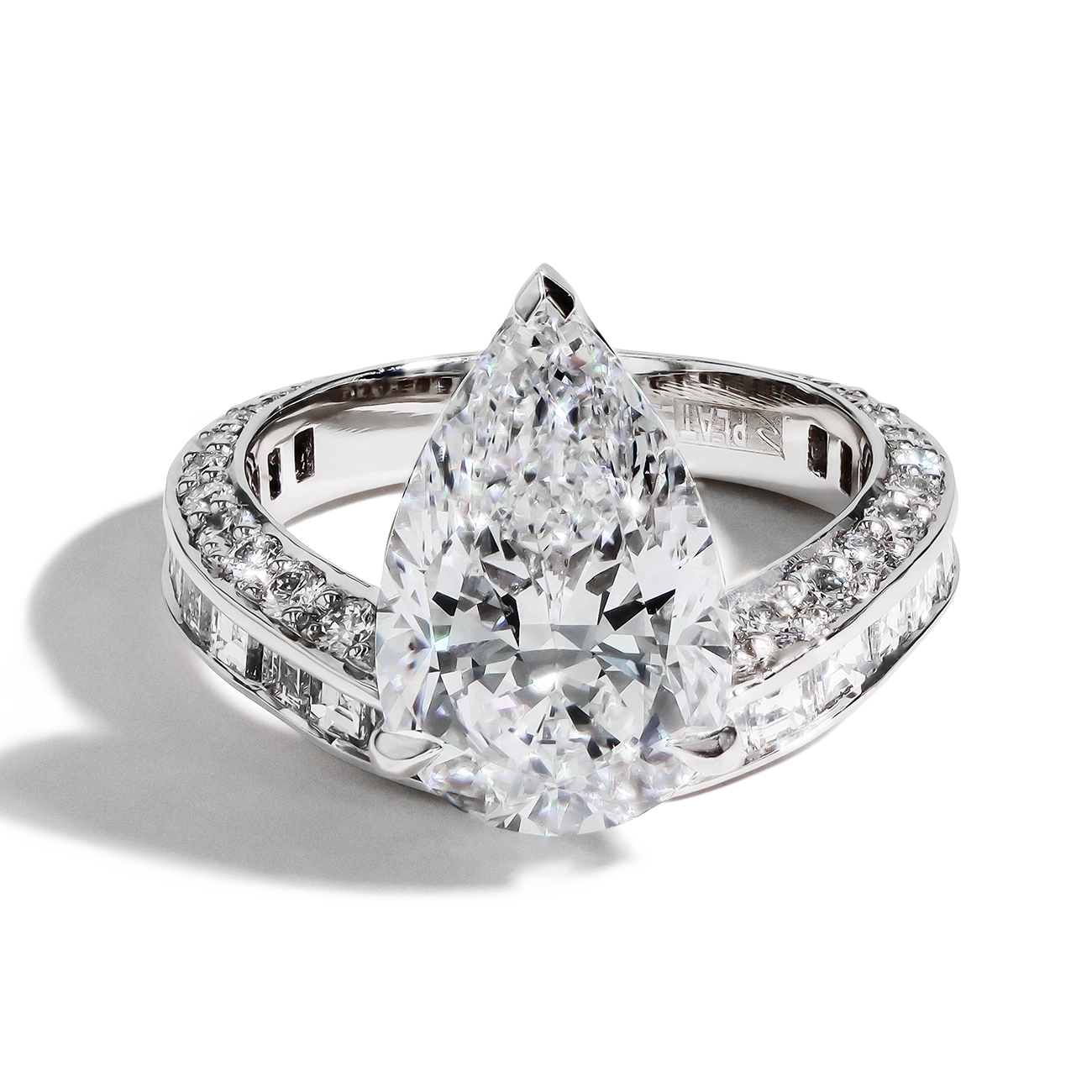 Robert Pelliccia Pear Shaped Origin Engagement Ring