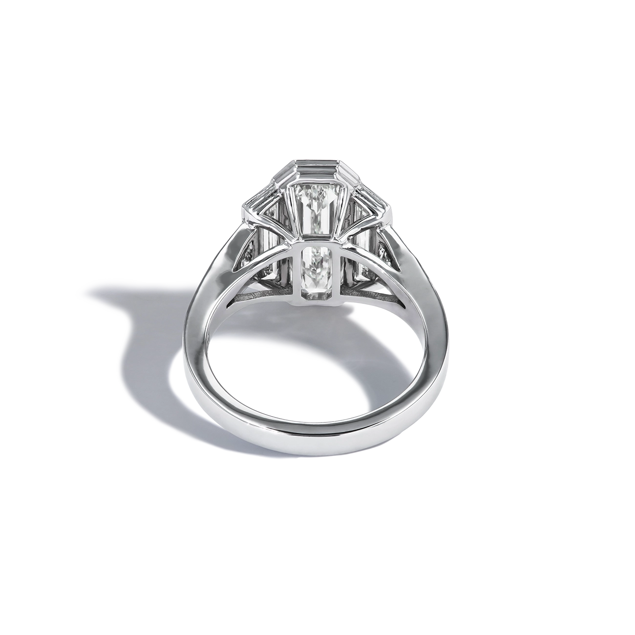 Robert Pelliccia Soft White Elongated Emerald Cut Ring