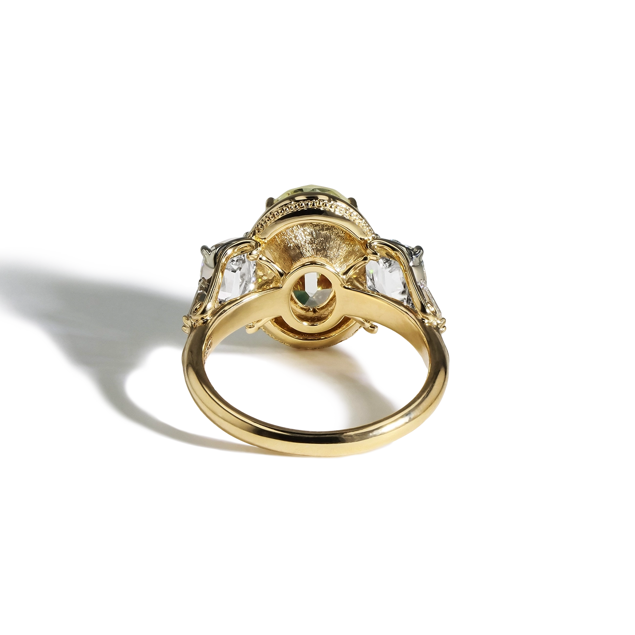 Robert Pelliccia 5 Carat Light Yellow Oval Engagement Ring
