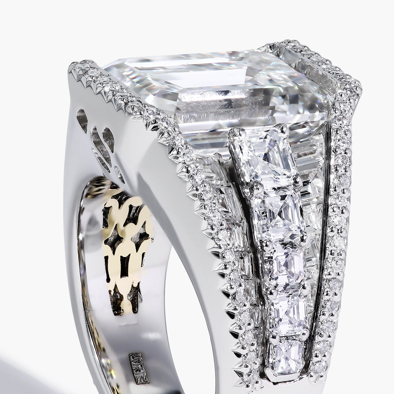 Robert Pelliccia 7 Carat Emerald Cut Engagement Ring
