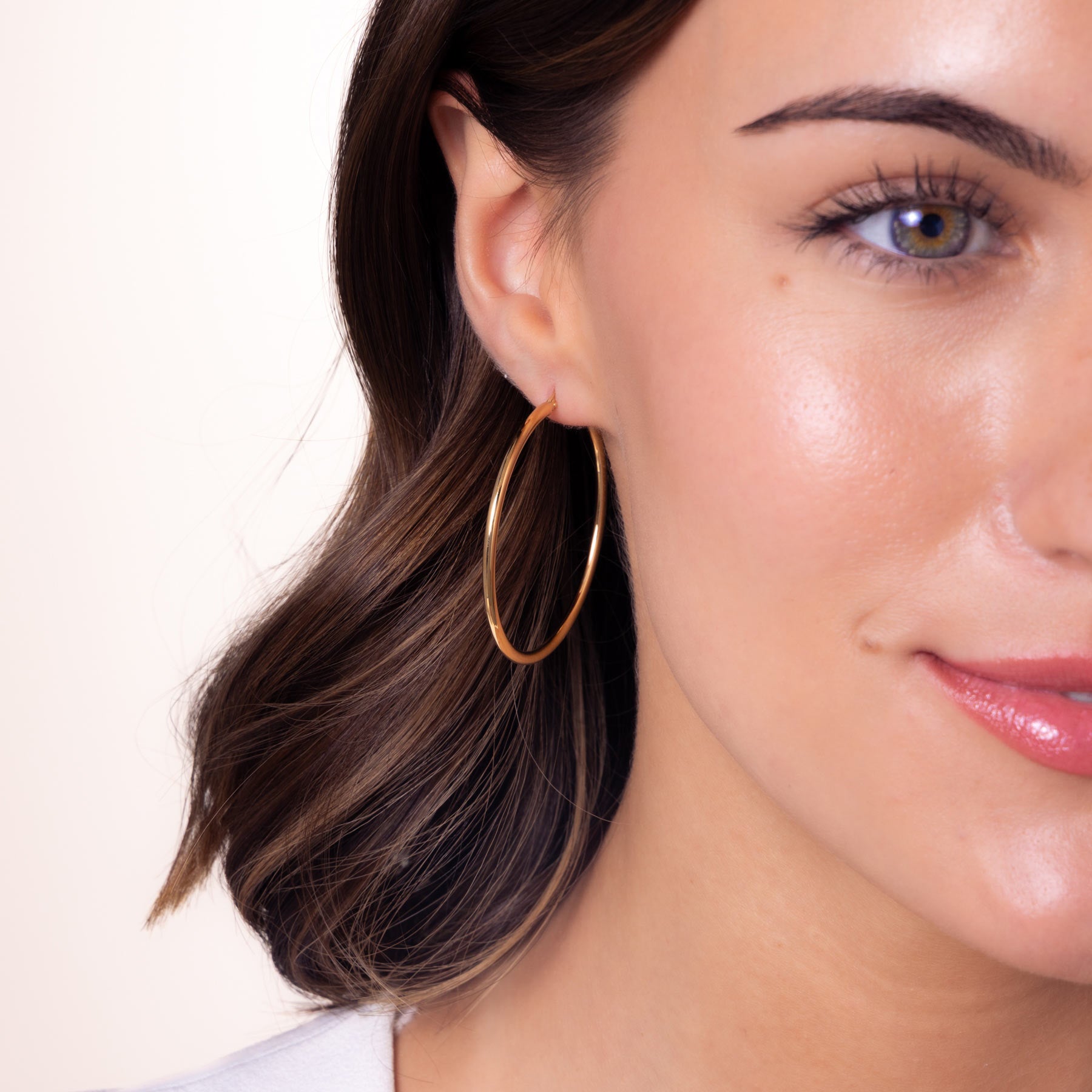 Roberto Coin Yellow Gold 45mm Hoop Earrings